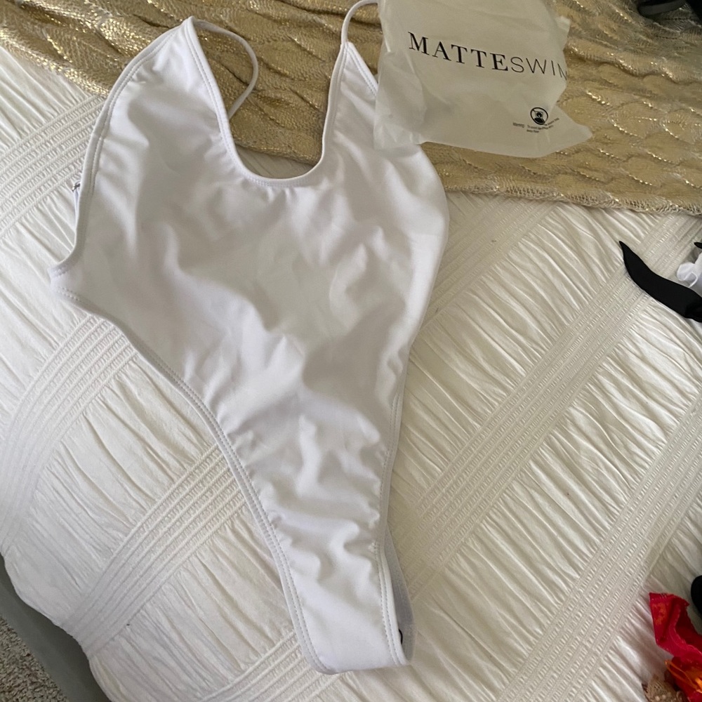 Matte Swim White new medium one piece